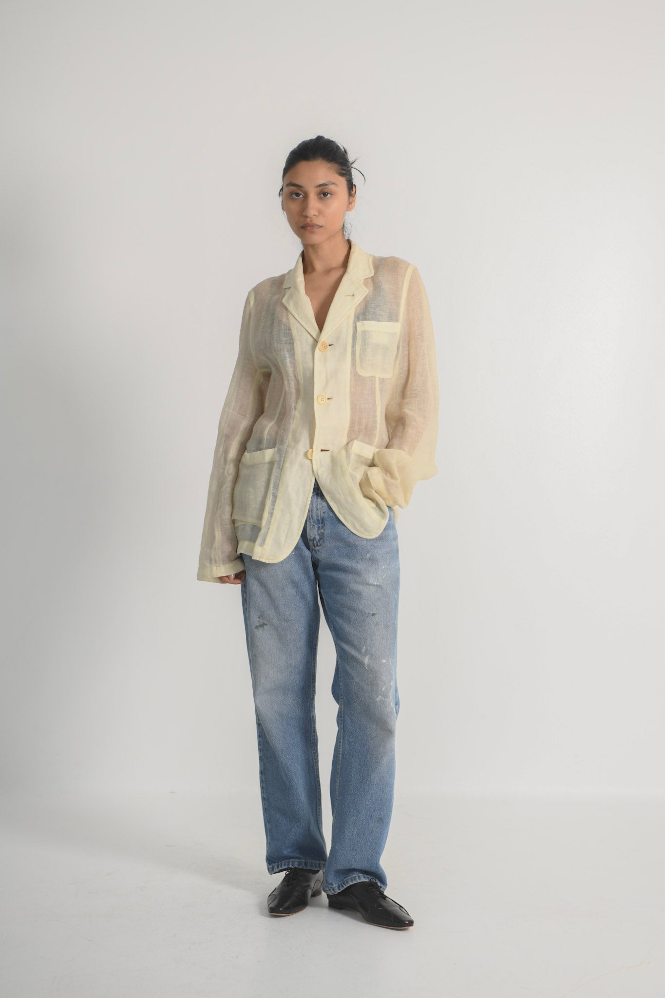 Ann Demeulemeester Linen Jacket
