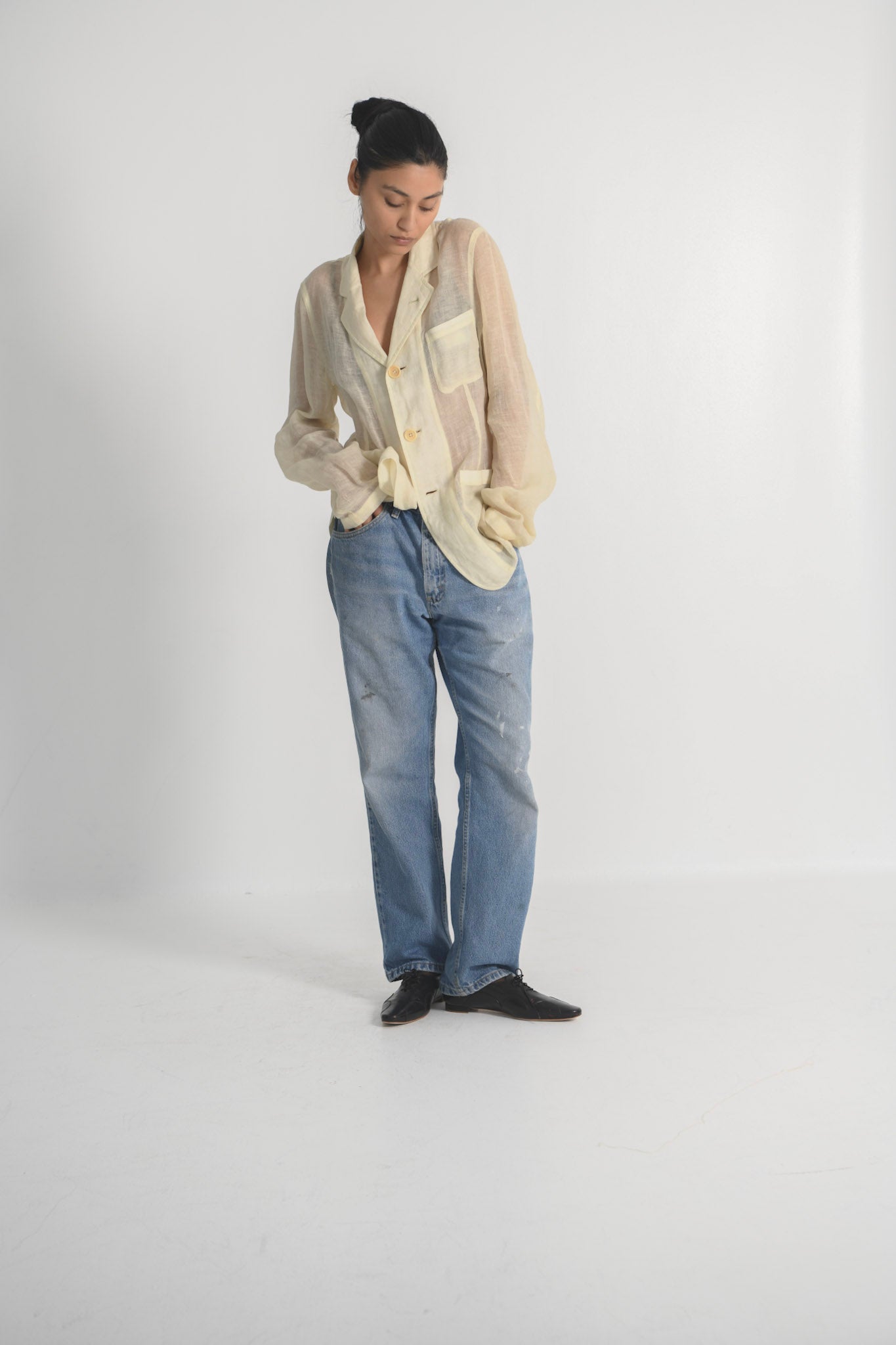 Ann Demeulemeester Linen Jacket