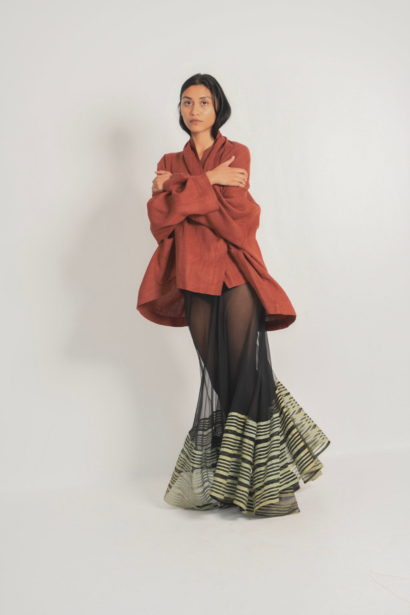 Antique Silk and Appliqué Ribbon Skirt