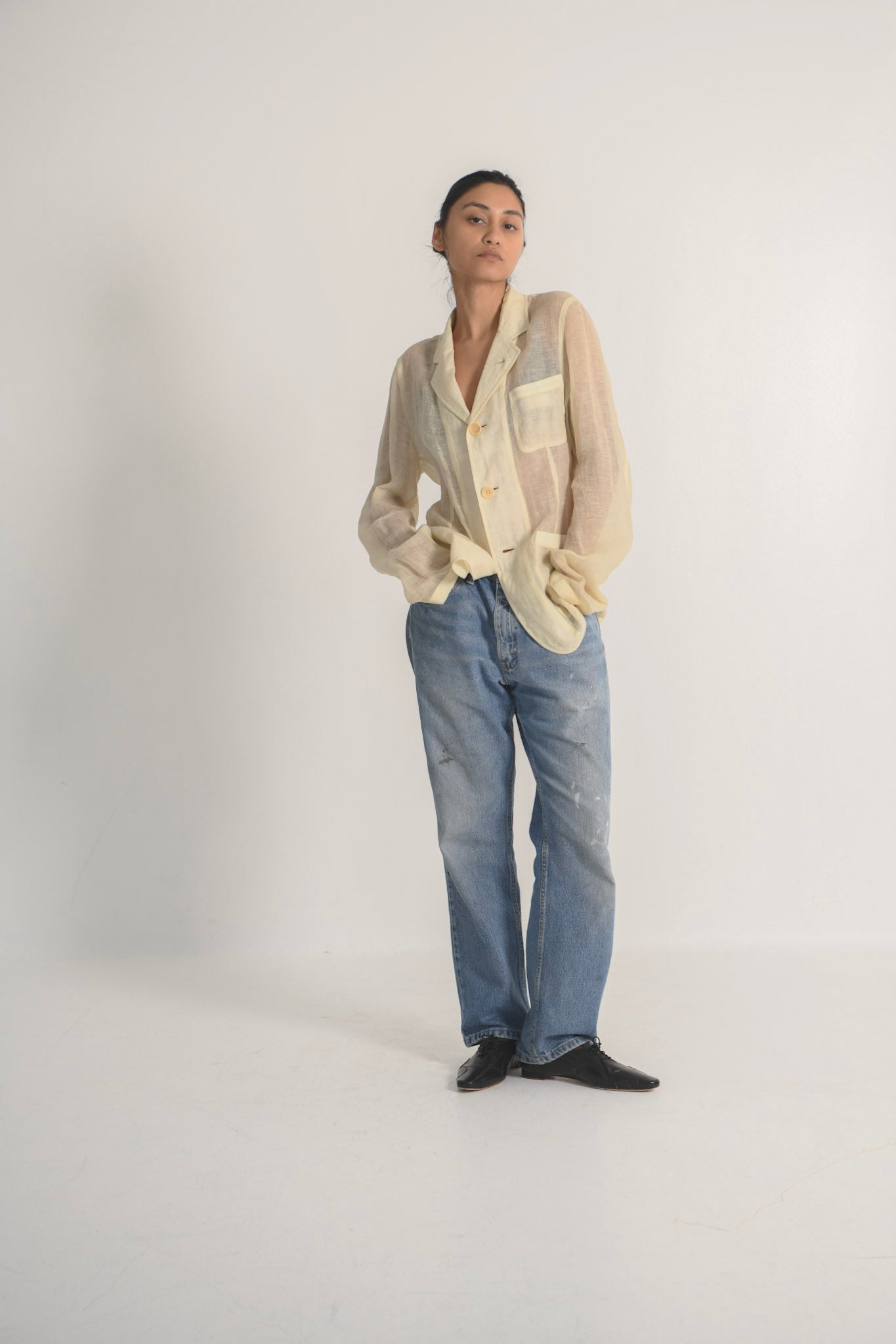 Ann Demeulemeester Linen Jacket