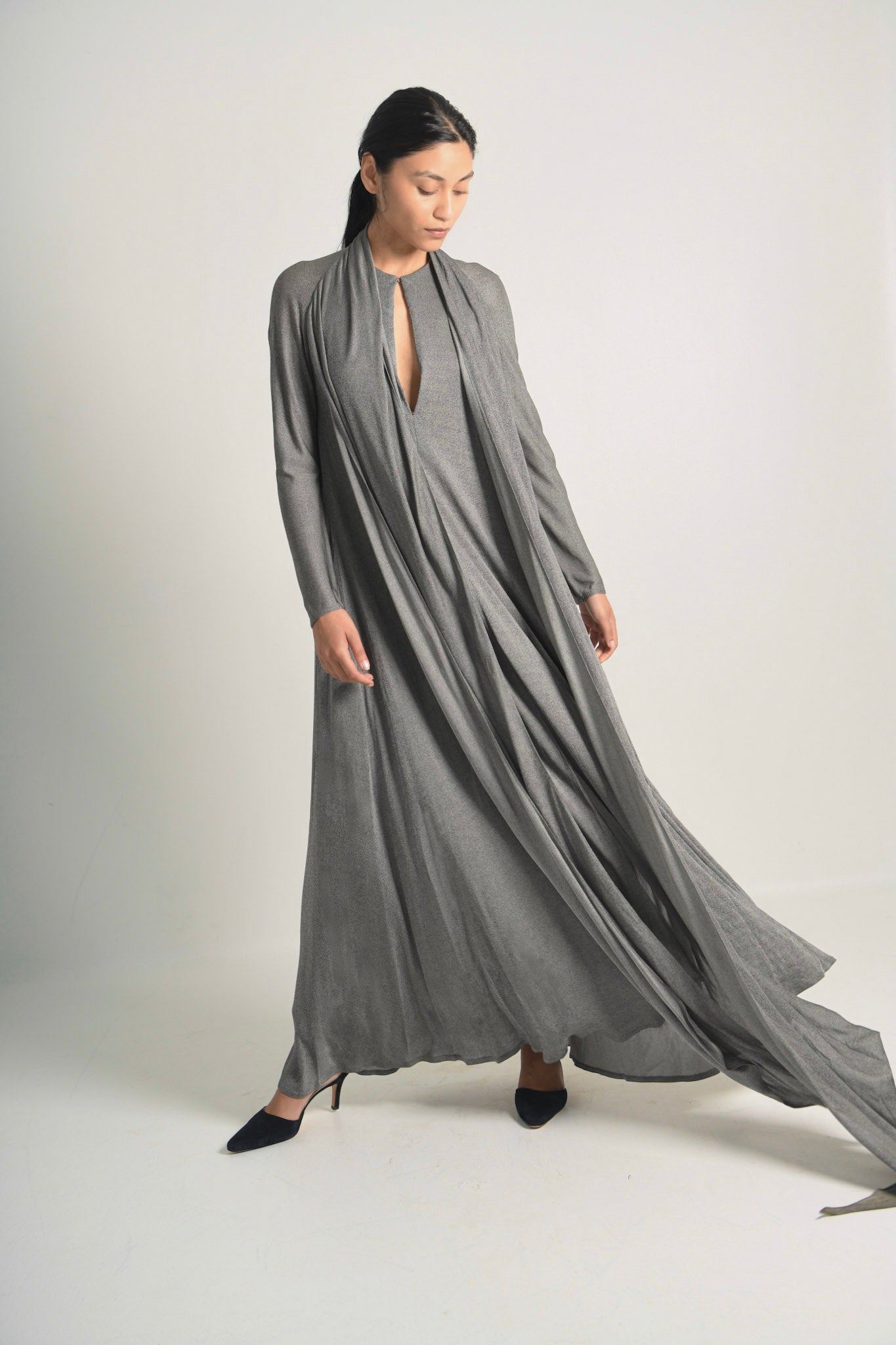 Beene Graphite Knit Jersey Dress