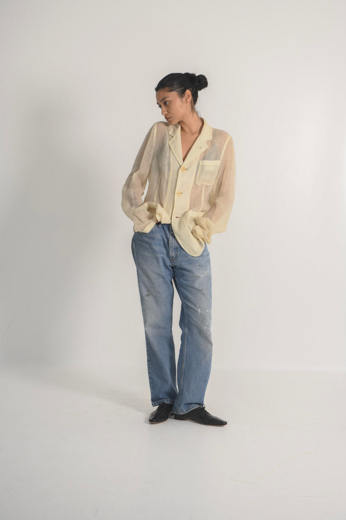 Ann Demeulemeester Linen Jacket