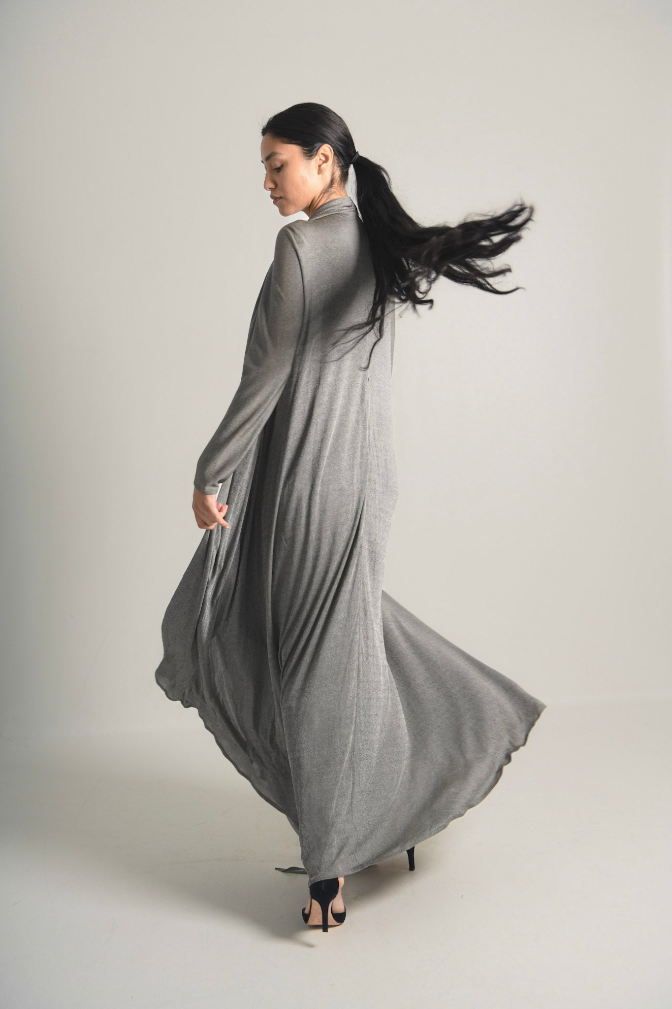 Beene Graphite Knit Jersey Dress