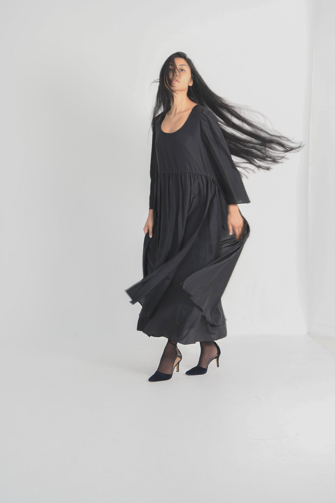 Prada Tiered Silk Dress