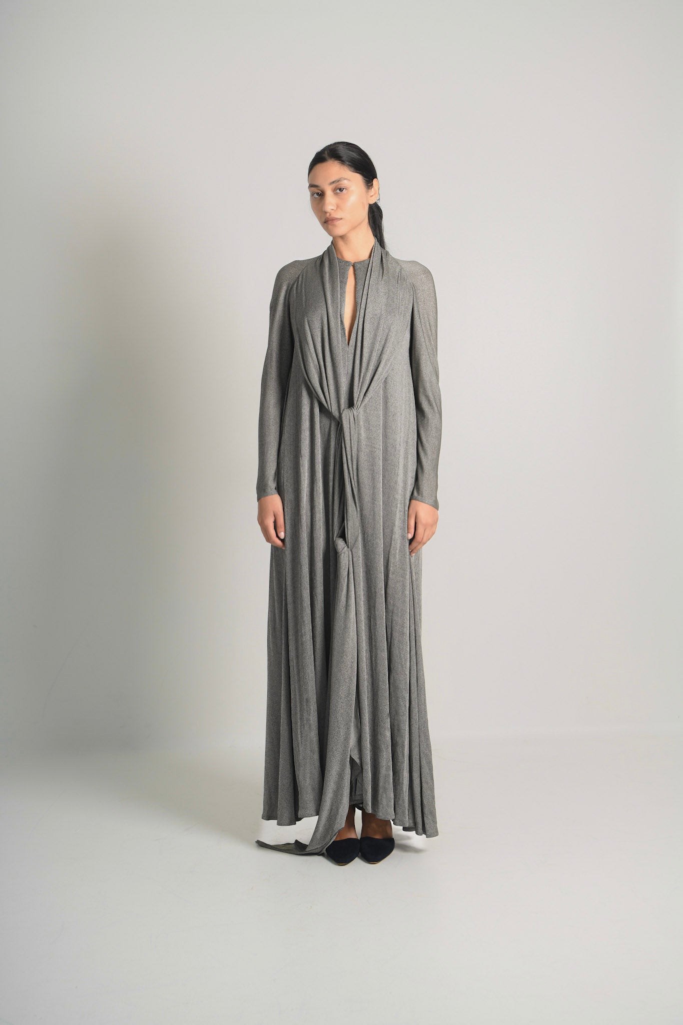Beene Graphite Knit Jersey Dress