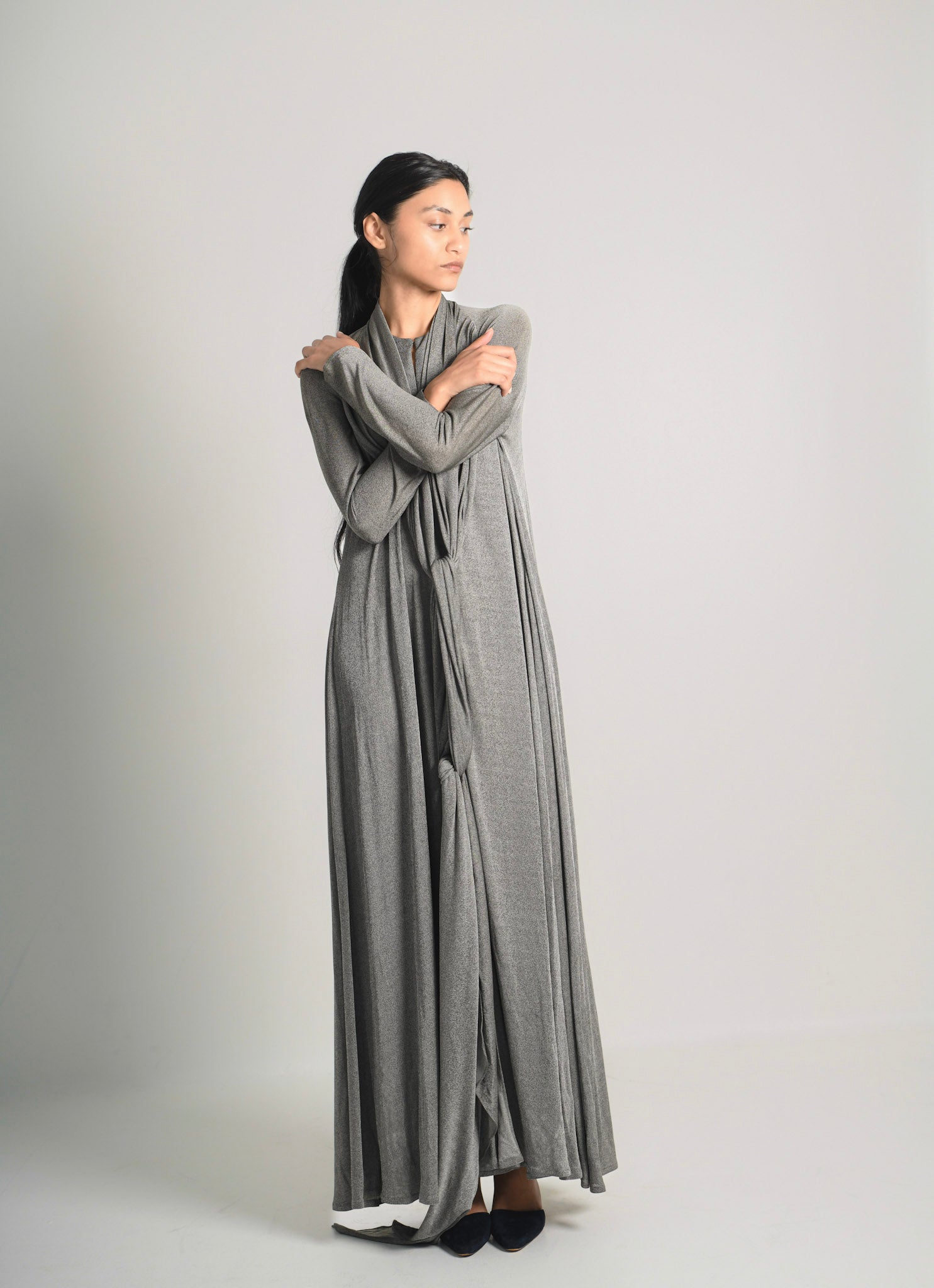 Beene Graphite Knit Jersey Dress