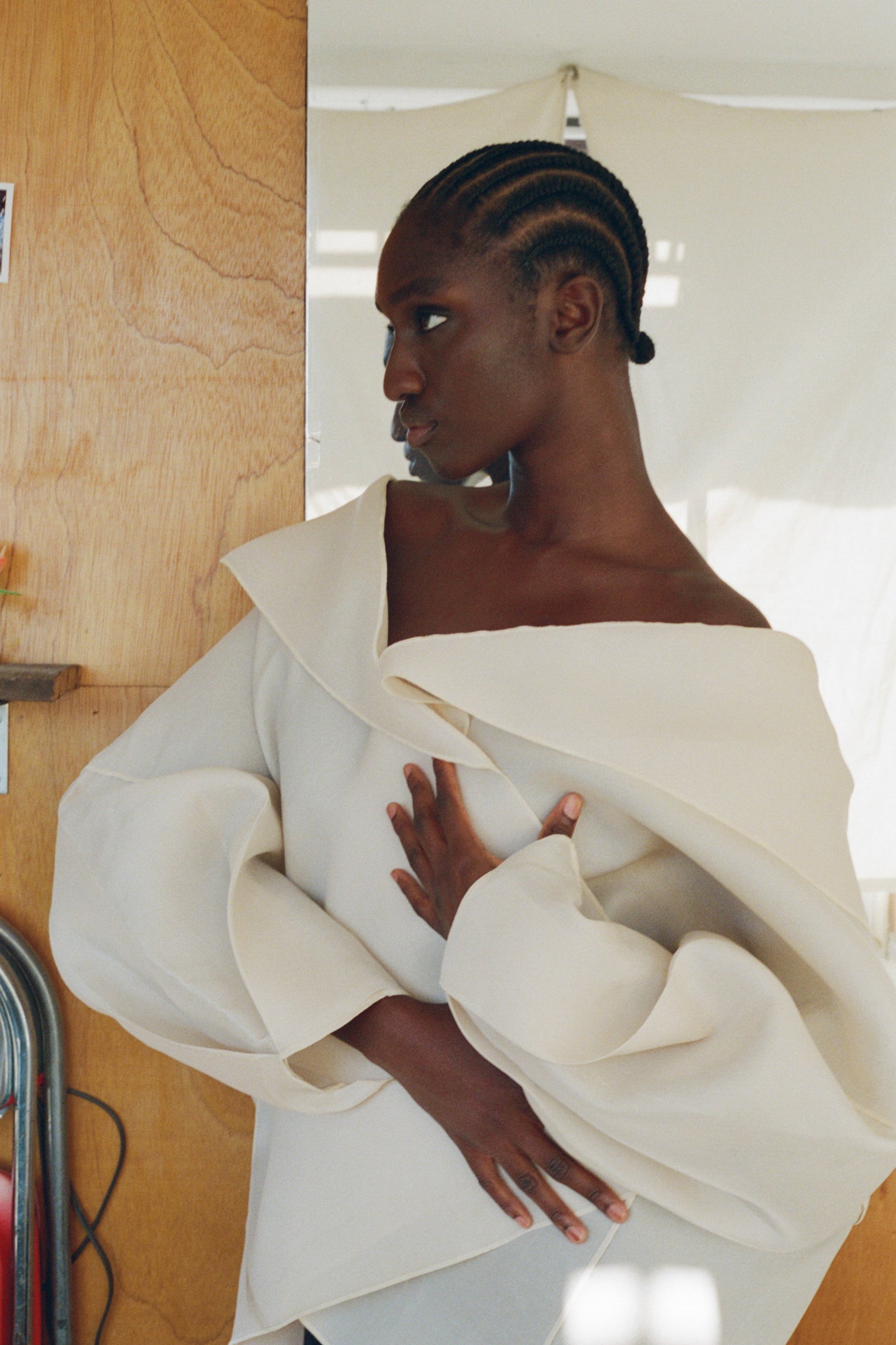Zoran Ivory Silk Gazar Jacket